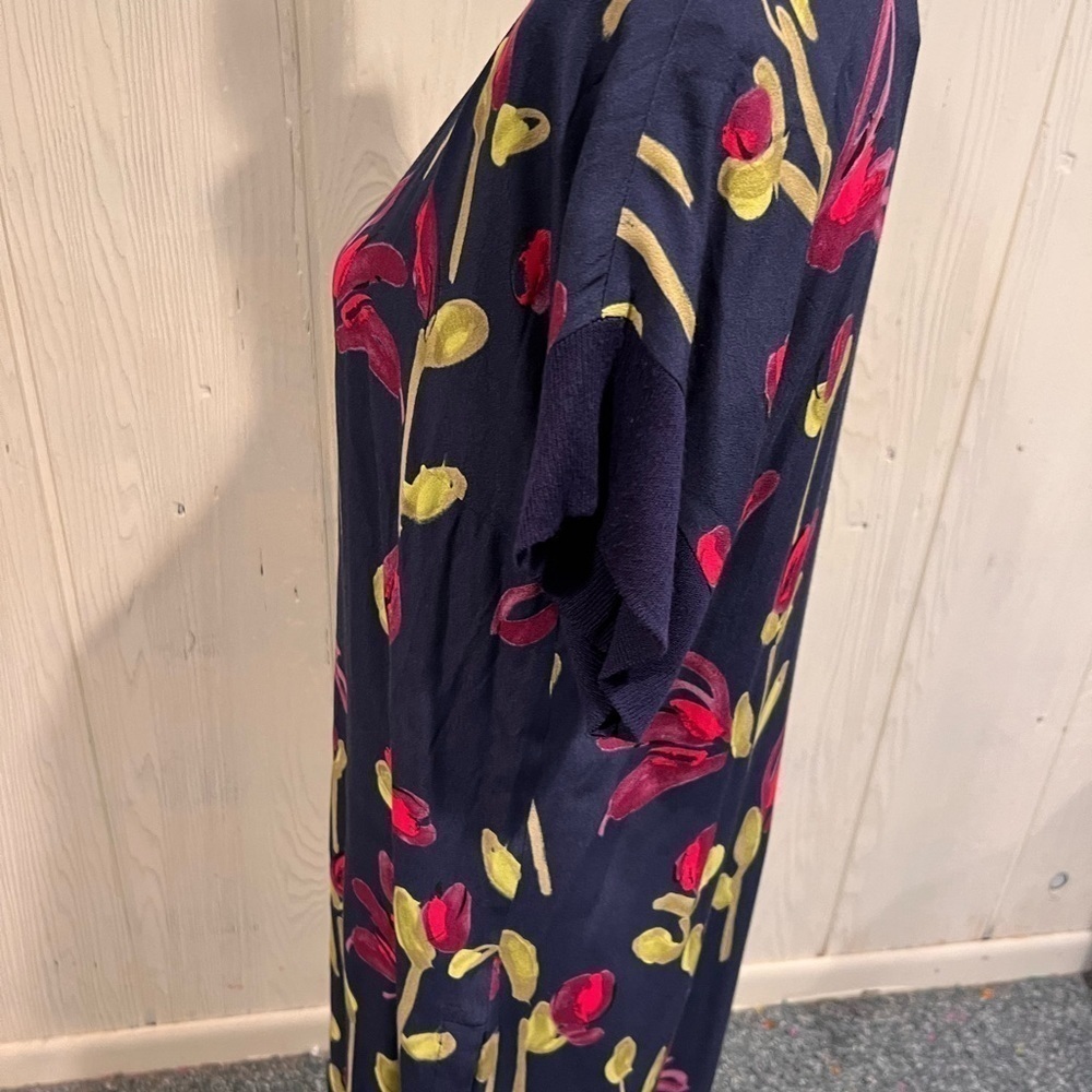 ZARA BASIC  Floral Shift Shirt tails Dress Size Medium - Picture 5 of 8